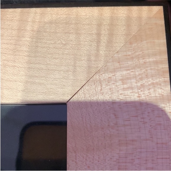 Erica Blond Grained Wood Black Geometric Trim 5 X 7" Modern Picture Frame - Picture 7 of 7